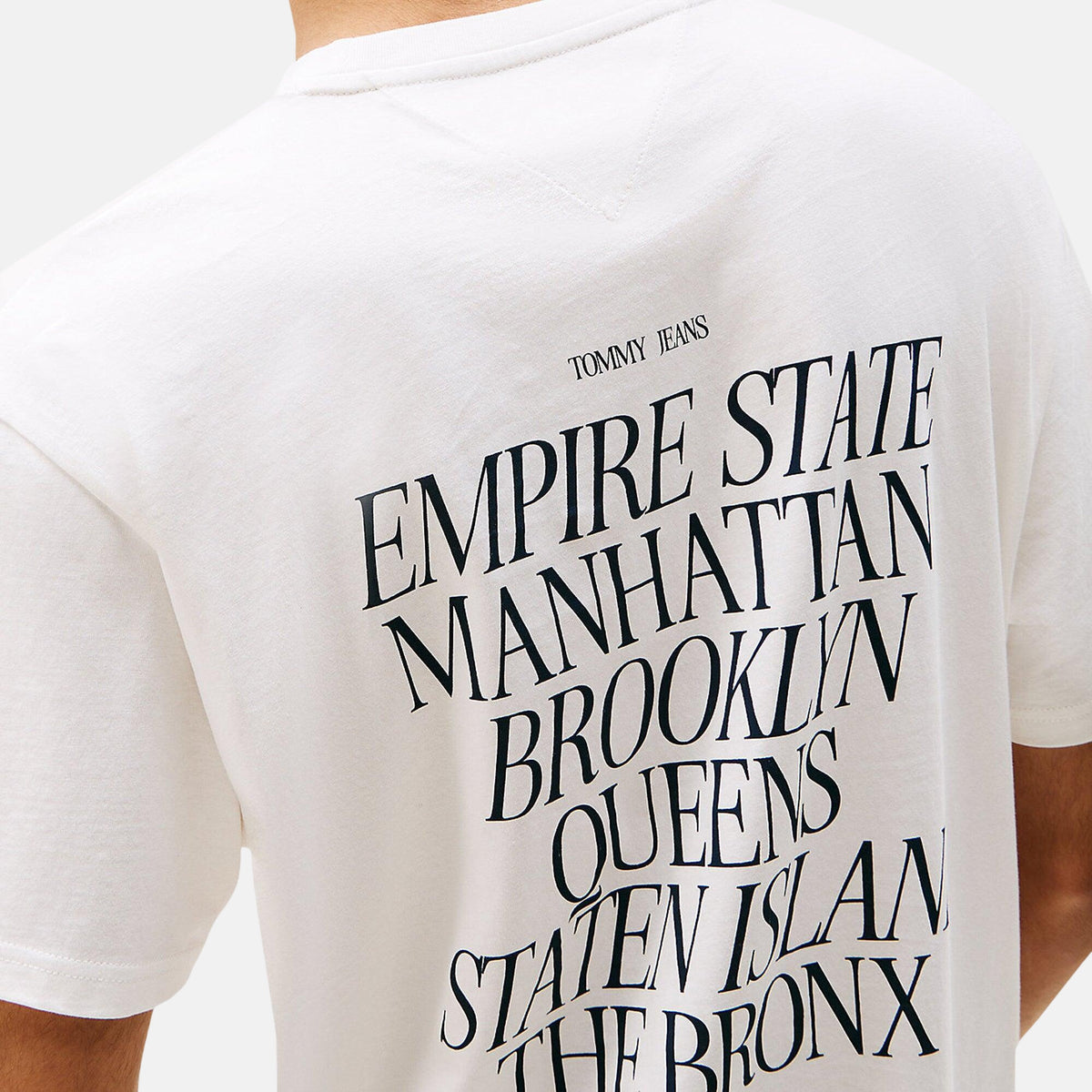 Tommy Jeans Mens Graphic Boroughs T-Shirt Ecru | Studio DOS