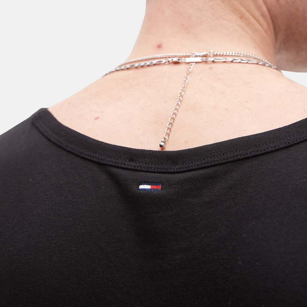 Tommy Jeans Mens Stack Logo Tank Top Vest Black | Studio DOS